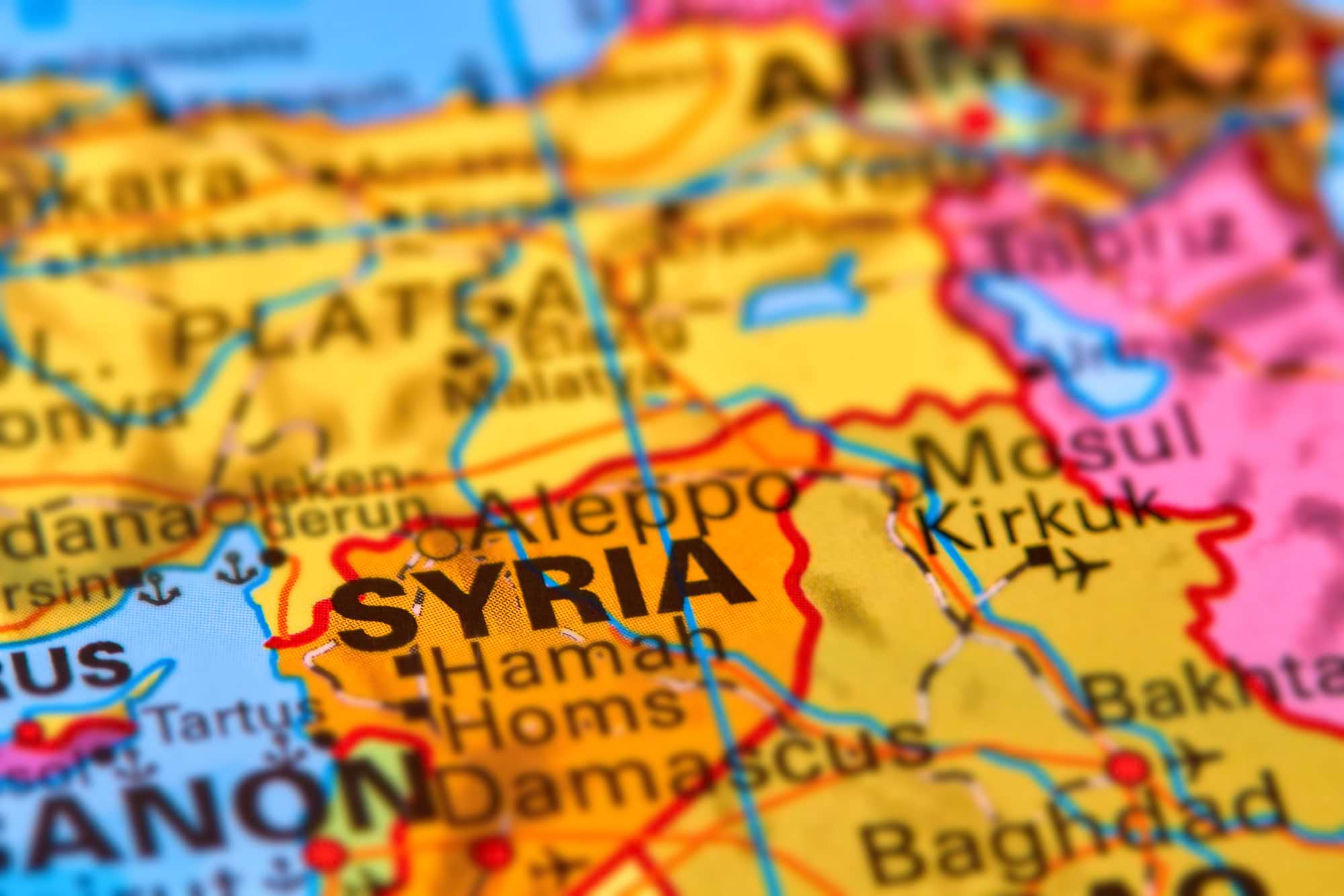 Сирия на карте изображение