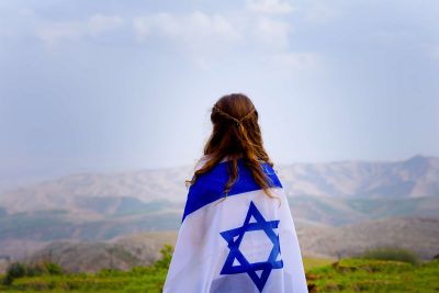 израиль, флаг, девочка фото