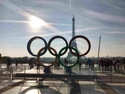олимпийские кольца, париж, фото