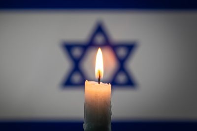 Флаг Израиля, свеча фото
