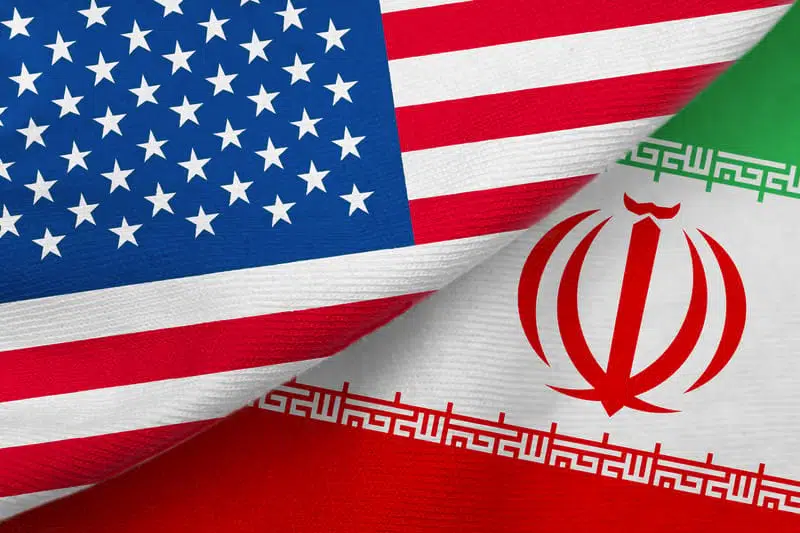 Флаги США и Ирана картинка