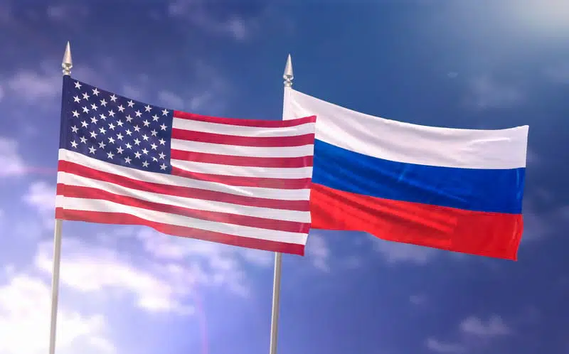 США Россия флаги изображение