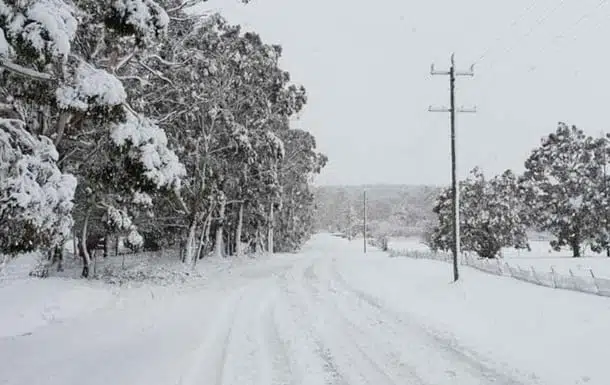 снегопад дорога фото