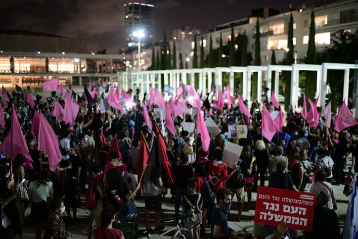 Протесты в Тель-Авиве фото