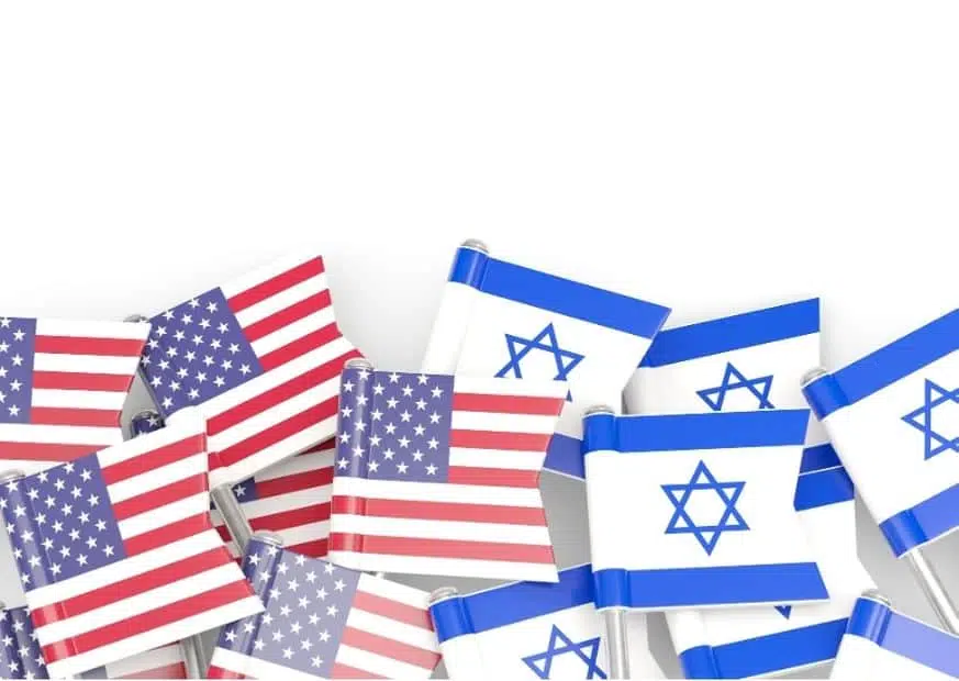 Флаги Израиля и США фото