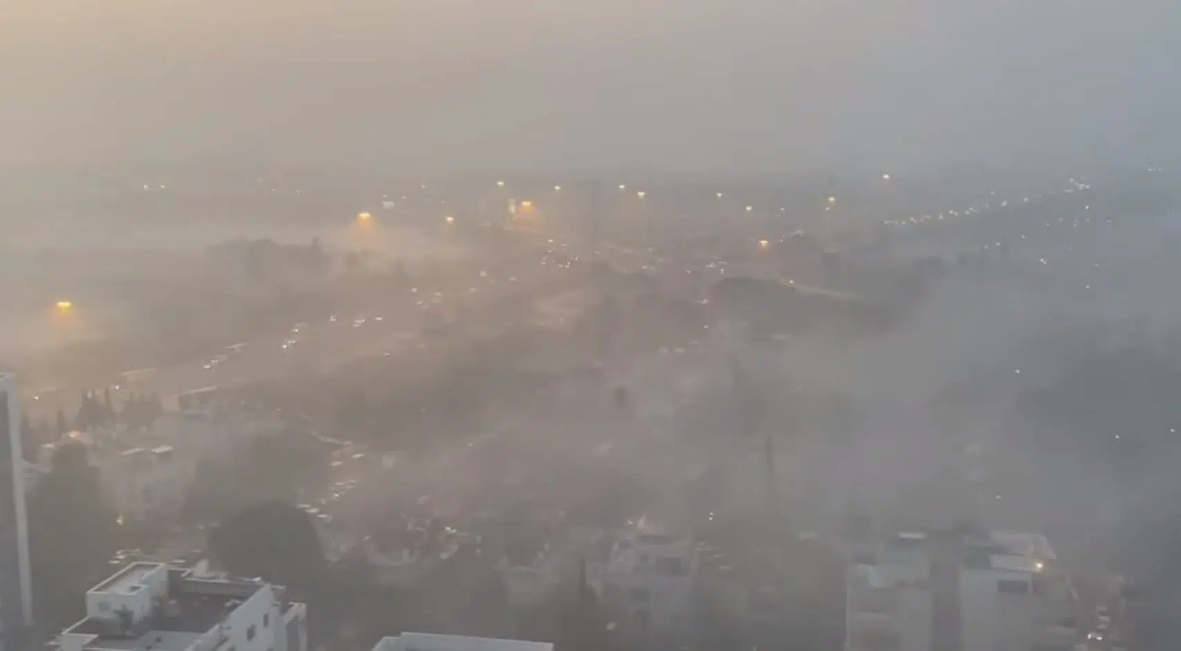 Туман в Израиле фото