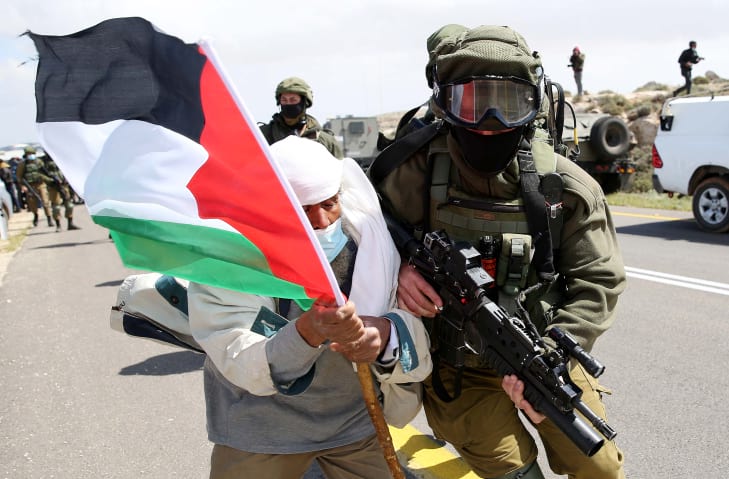 столкновения палестинцев и солдат цахала