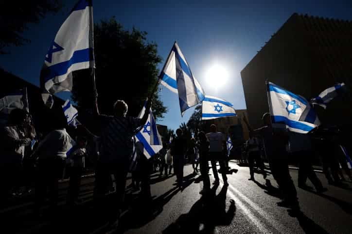 флаг израиле иерусалим марш фото