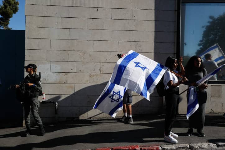 флаг Израиле Иерусалим марш фото