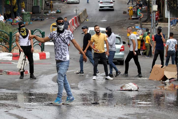 протесты палестинцев фото