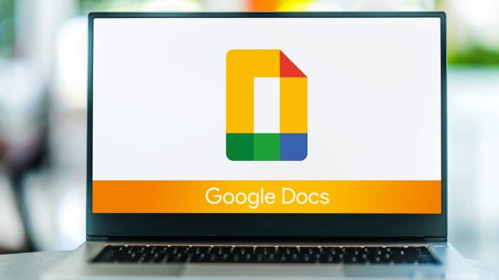 Ноутбук с Google Docs фото