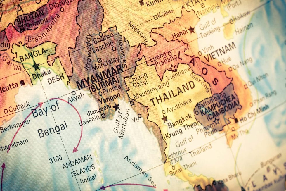 Мьянма на карте фото