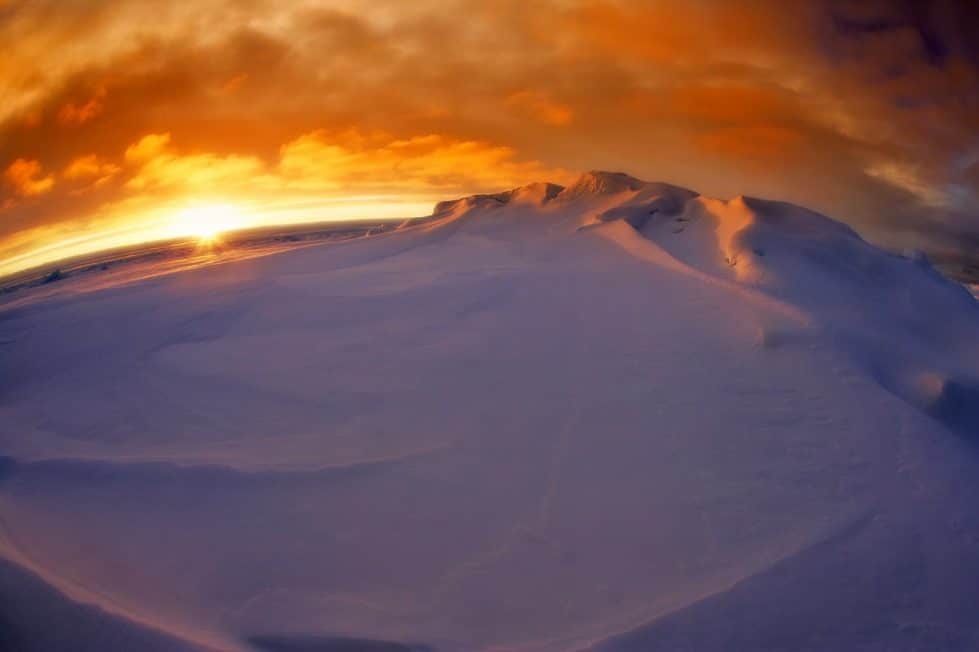 закат в антарктиде фото