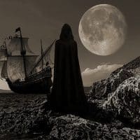 Корабль-призрак луна картинка