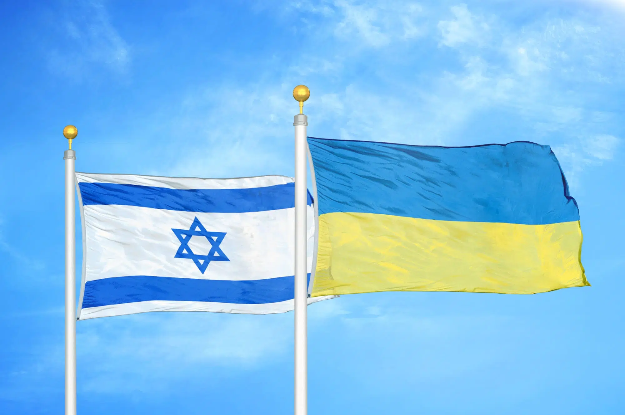 Флаги Израиля и Украины картинка