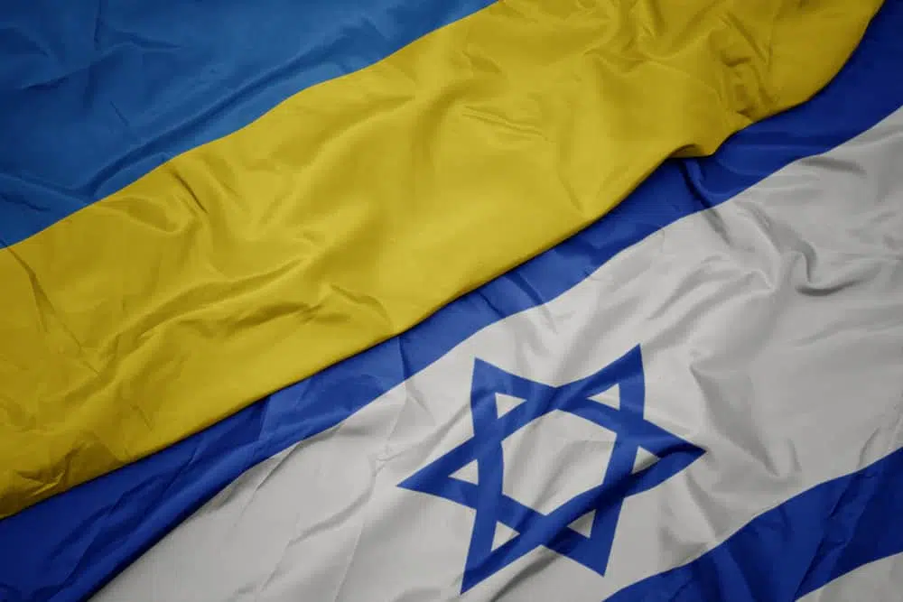 Флаги Украины и Израиля фото