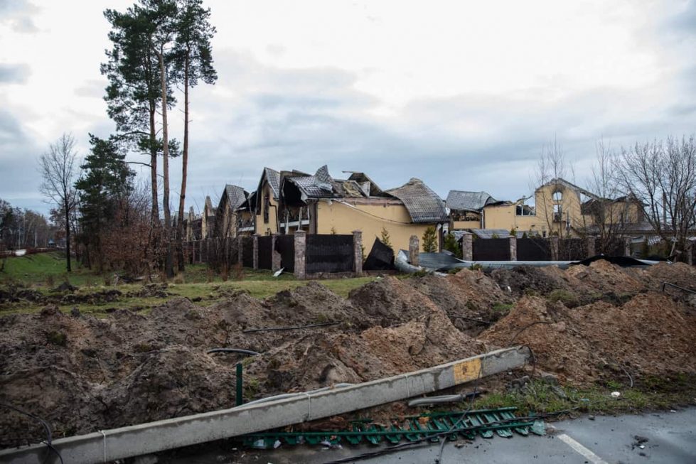 Разрушенные дома в пригородах Киева фото