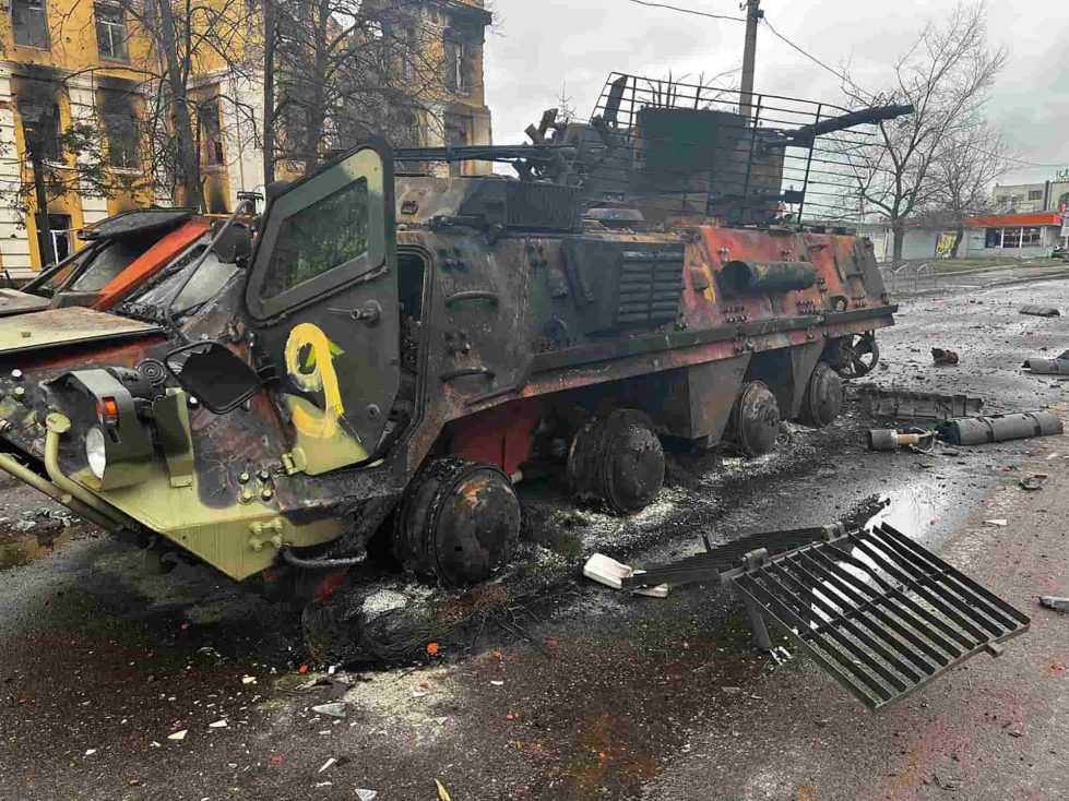 уничтоженная военная техника. война в украине фото