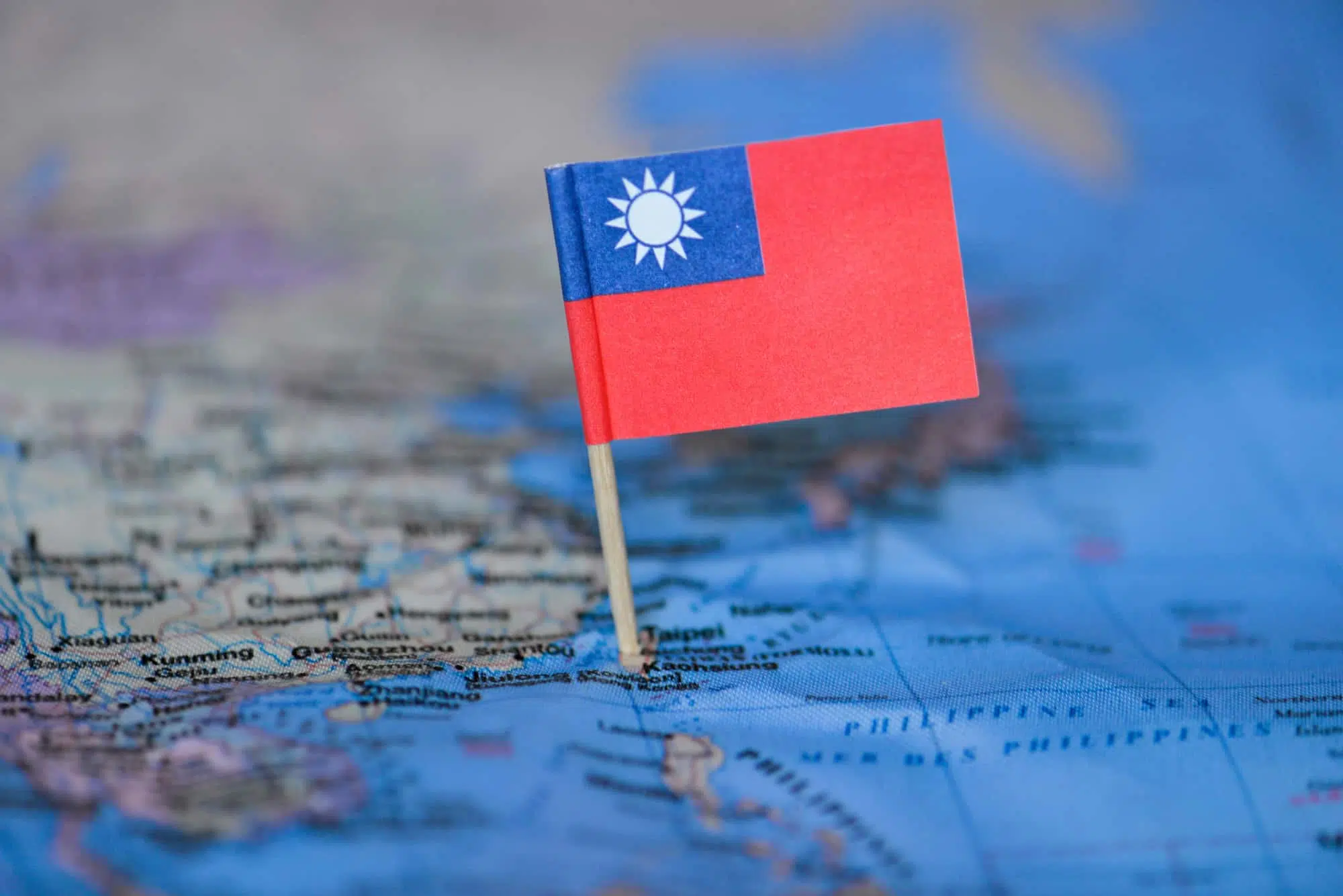 Флаг Тайваня на карте картинка