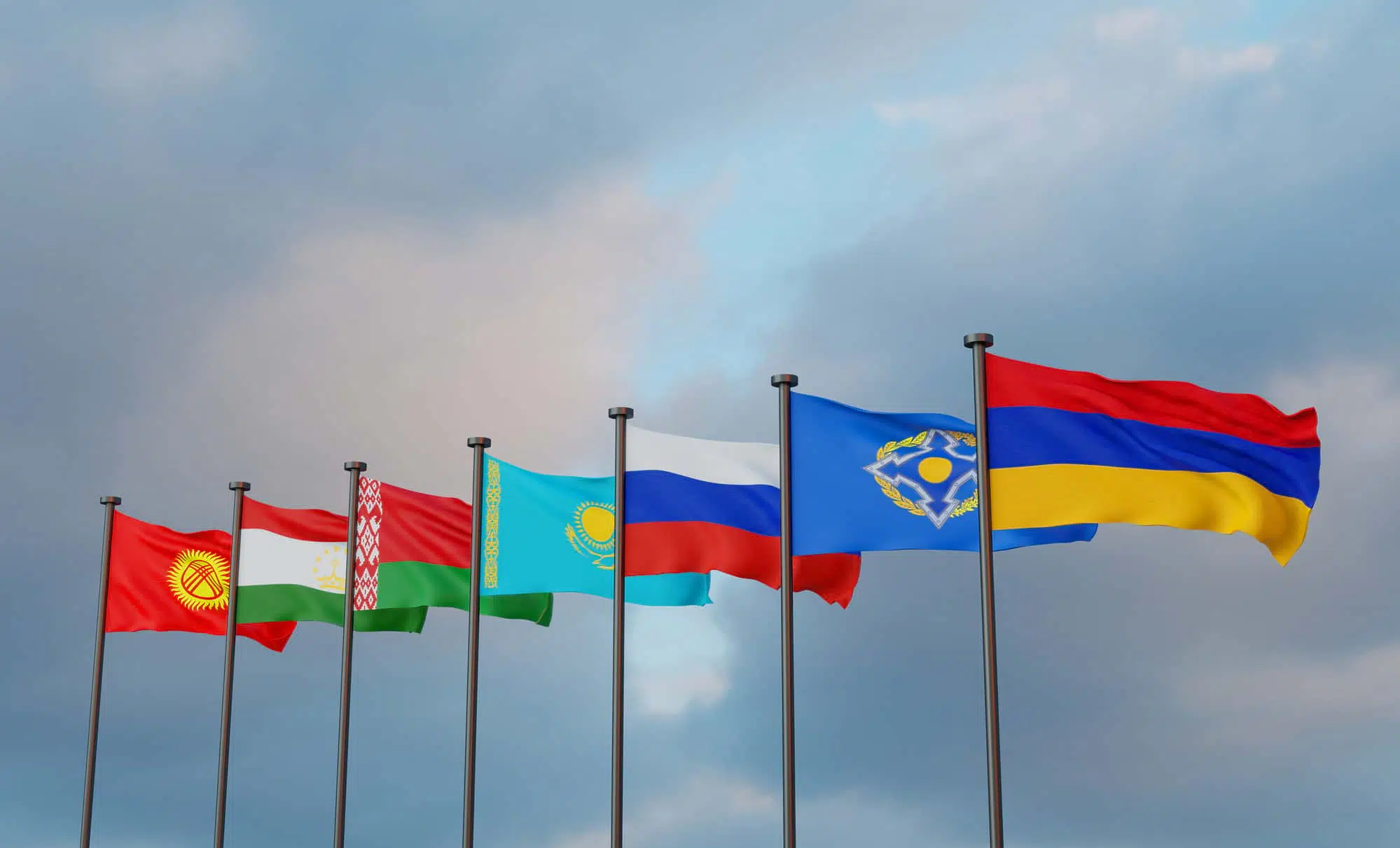Флаги стран ОДКБ фото