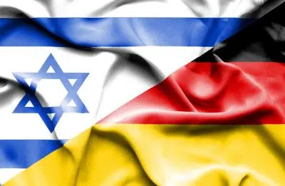 Флаги Израиля и Германии иллюстрация