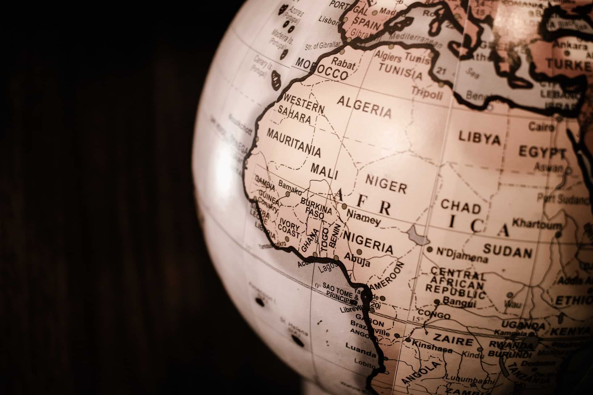 Африка на глобусе фото