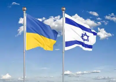 Флаги Израиля и Украины изображение