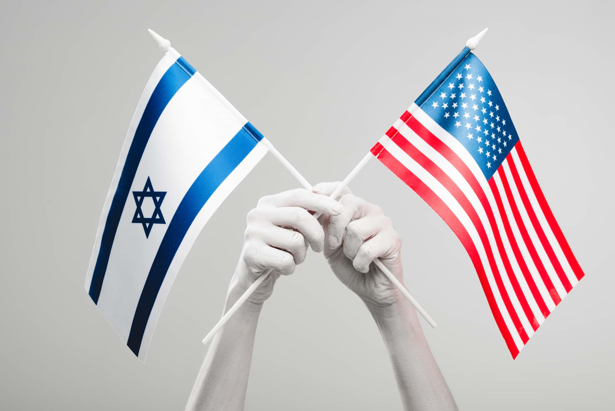 Флаги США и Израиля графика
