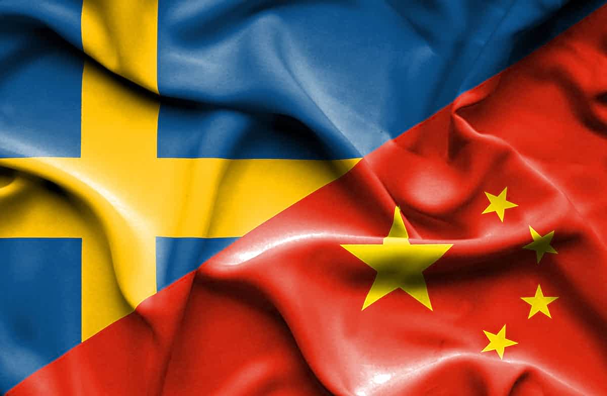 Флаги Китая и Швеции картинка