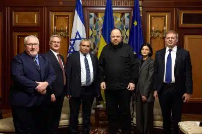 Встреча Руслана Стефанчука с Зеэвом Элькиным фото