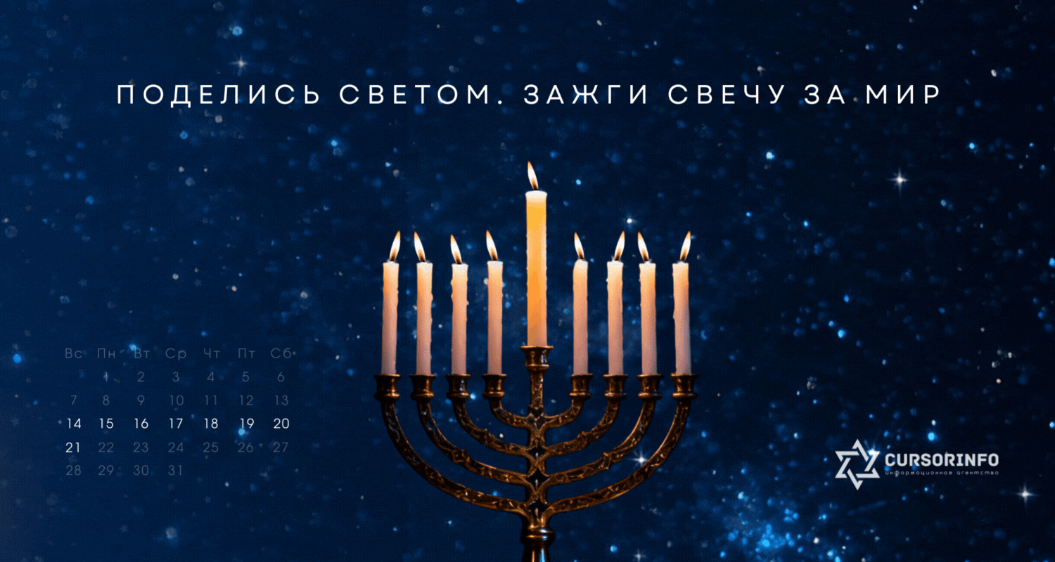 Ханука восемь свечей гифка