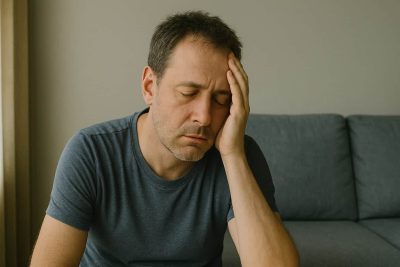 Уставший мужчина графика