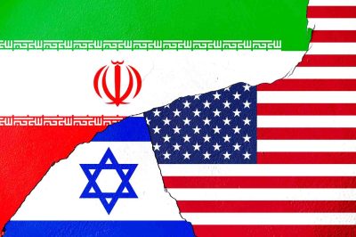 Флаги США, Ирана и Израиля графика