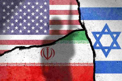 Флаги США, Ирана и Израиля графика
