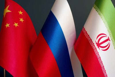 Флаги Китая, РФ и Ирана графика